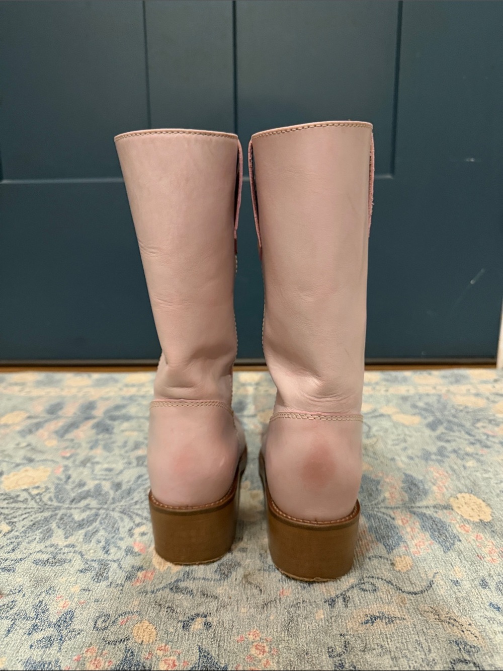 Julia Gaucho Boot in Pink Escovado - Picture 8 of 11
